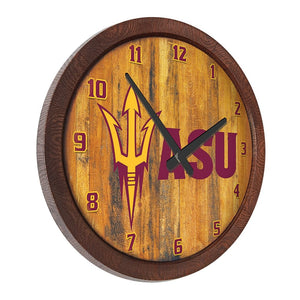Arizona State Sun Devils: Faux Barrel Top Wall Clock Default Title