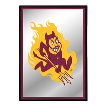 Load image into Gallery viewer, Arizona State Sun Devils: Mascot - Framed Mirrored Wall Sign - The Fan-Brand