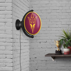 Arizona State Sun Devils: Original Oval Rotating Lighted Wall Sign - The Fan-Brand