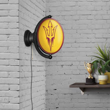 Load image into Gallery viewer, Arizona State Sun Devils: Original Oval Rotating Lighted Wall Sign - The Fan-Brand