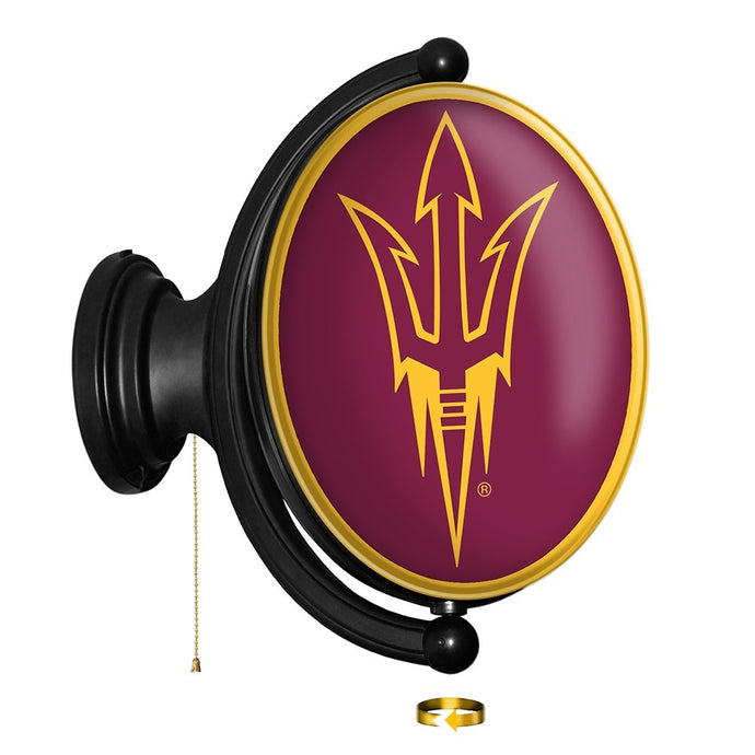 Arizona State Sun Devils: Original Oval Rotating Lighted Wall Sign - The Fan-Brand