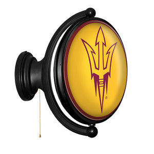 Arizona State Sun Devils: Original Oval Rotating Lighted Wall Sign - The Fan-Brand