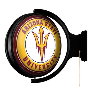 Arizona State Sun Devils: Original Round Rotating Lighted Wall Sign - The Fan-Brand