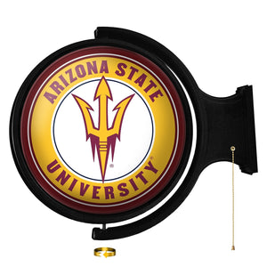 Arizona State Sun Devils: Original Round Rotating Lighted Wall Sign - The Fan-Brand