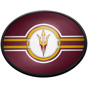 Arizona State Sun Devils: Oval Slimline Lighted Wall Sign - The Fan-Brand