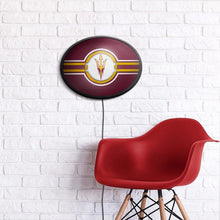 Load image into Gallery viewer, Arizona State Sun Devils: Oval Slimline Lighted Wall Sign - The Fan-Brand