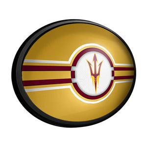 Arizona State Sun Devils: Oval Slimline Lighted Wall Sign - The Fan-Brand