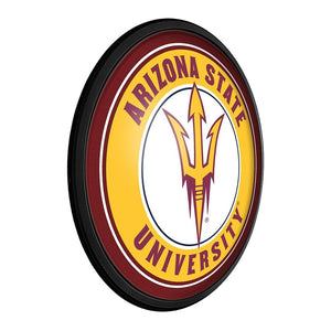 Arizona State Sun Devils: Round Slimline Lighted Wall Sign - The Fan-Brand