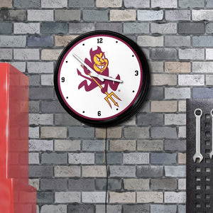 Arizona State Sun Devils: Sparky - Retro Lighted Wall Clock - The Fan-Brand