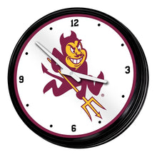 Load image into Gallery viewer, Arizona State Sun Devils: Sparky - Retro Lighted Wall Clock - The Fan-Brand