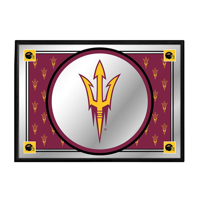 Arizona State Sun Devils: Team Spirit - Framed Mirrored Wall Sign - The Fan-Brand