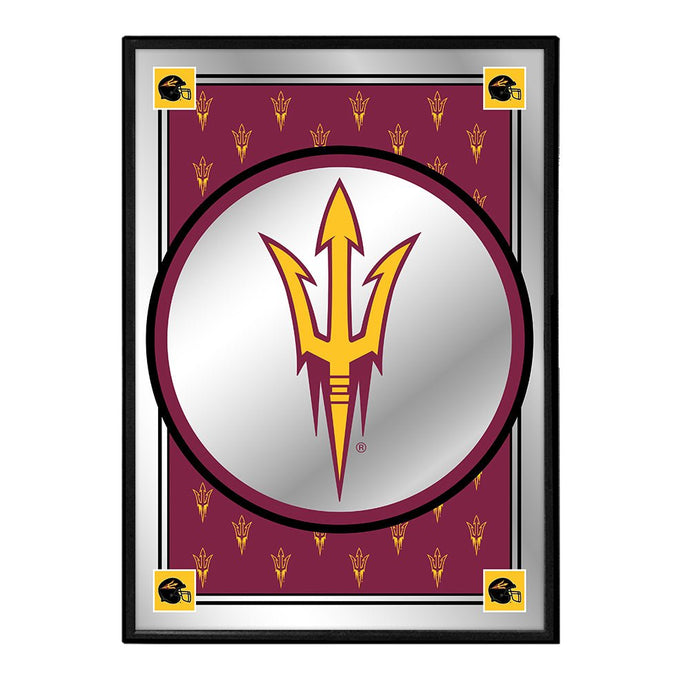 Arizona State Sun Devils: Team Spirit, Logo - Framed Mirrored Wall Sign - The Fan-Brand