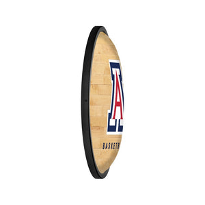 Arizona Wildcats: Hardwood - Oval Slimline Lighted Wall Sign - The Fan-Brand