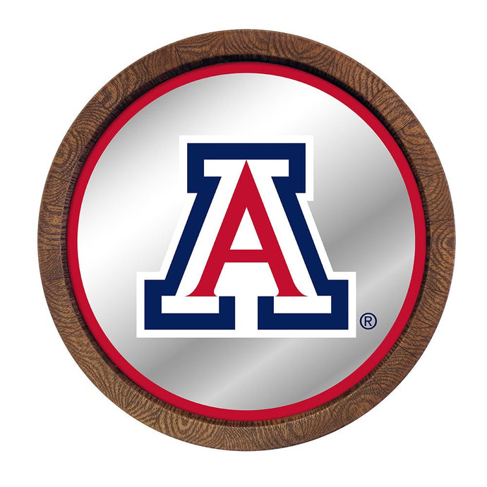 Arizona Wildcats: Mirrored Barrel Top Mirrored Wall Sign - The Fan-Brand