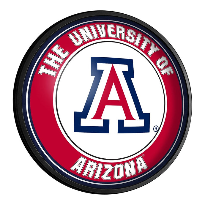 Arizona Wildcats: Round Slimline Lighted Wall Sign - The Fan-Brand