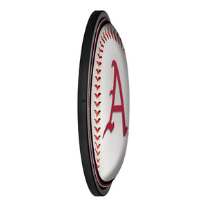 Arkansas Razorbacks: Baseball - Slimline Lighted Wall Sign - The Fan-Brand