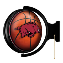 Load image into Gallery viewer, Arkansas Razorbacks: Basketball - Original Round Rotating Lighted Wall Sign - The Fan-Brand