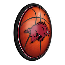 Load image into Gallery viewer, Arkansas Razorbacks: Basketball - Round Slimline Lighted Wall Sign - The Fan-Brand