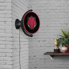 Load image into Gallery viewer, Arkansas Razorbacks: Big Red - Original Oval Rotating Lighted Wall Sign - The Fan-Brand