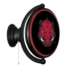 Arkansas Razorbacks: Big Red - Original Oval Rotating Lighted Wall Sign - The Fan-Brand