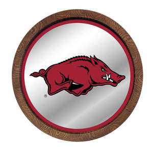 Arkansas Razorbacks: Mascot - Barrel Top Mirrored Wall Sign - The Fan-Brand