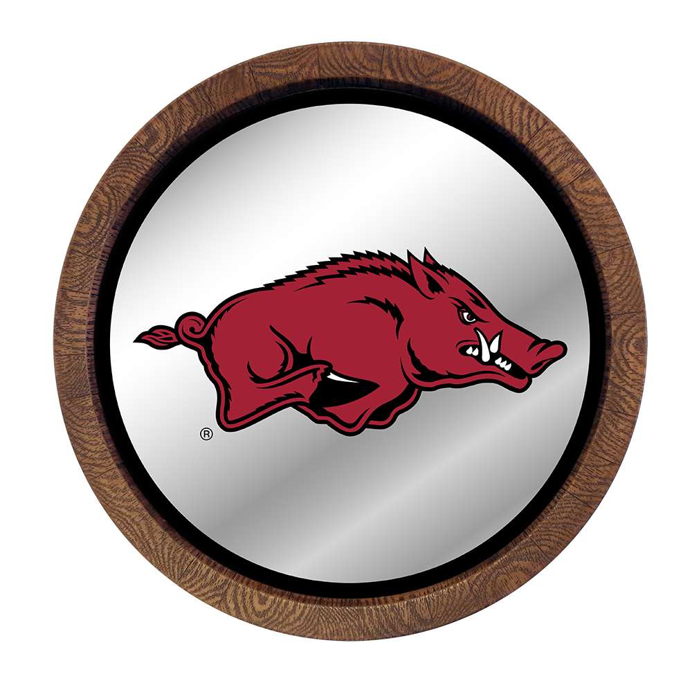 Arkansas Razorbacks: Mascot - Barrel Top Mirrored Wall Sign - The Fan ...