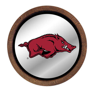 Arkansas Razorbacks: Mascot - Barrel Top Mirrored Wall Sign - The Fan-Brand