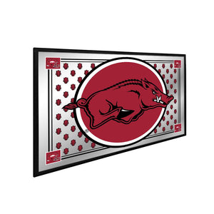 Arkansas Razorbacks: Mascot, Team Spirit Framed Mirrored Wall Sign - The Fan-Brand