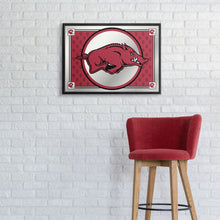 Load image into Gallery viewer, Arkansas Razorbacks: Mascot, Team Spirit Framed Mirrored Wall Sign - The Fan-Brand