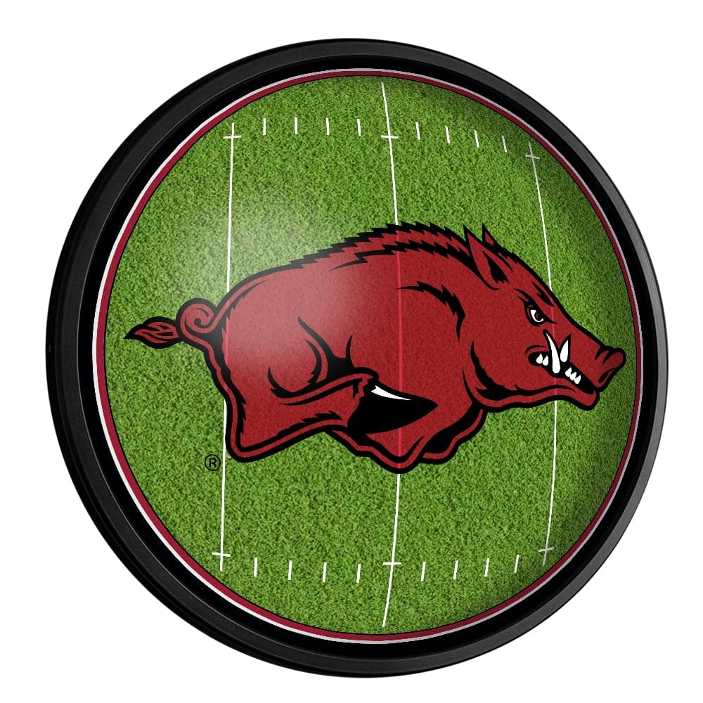 Arkansas Razorbacks: On the 50 - Slimline Lighted Wall Sign - The Fan-Brand