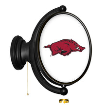 Load image into Gallery viewer, Arkansas Razorbacks: Original Oval Rotating Lighted Wall Sign - The Fan-Brand