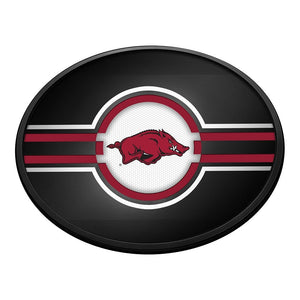 Arkansas Razorbacks: Oval Slimline Lighted Wall Sign - The Fan-Brand