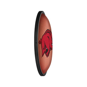 Arkansas Razorbacks: Pigskin - Oval Slimline Lighted Wall Sign - The Fan-Brand