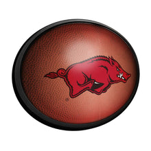 Load image into Gallery viewer, Arkansas Razorbacks: Pigskin - Oval Slimline Lighted Wall Sign - The Fan-Brand