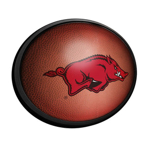 Arkansas Razorbacks: Pigskin - Oval Slimline Lighted Wall Sign - The Fan-Brand