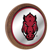 Load image into Gallery viewer, Arkansas Razorbacks: Tusk Stare - Barrel Top Mirrored Wall Sign Red Edge