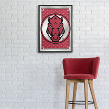 Load image into Gallery viewer, Arkansas Razorbacks: Tusk Stare, Team Spirit - Framed Mirrored Wall Sign - The Fan-Brand