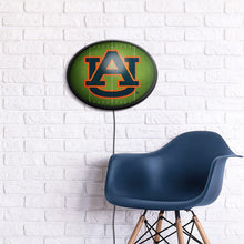 Load image into Gallery viewer, Auburn Tigers: On the 50 - Oval Slimline Lighted Wall Sign - The Fan-Brand