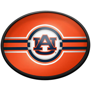 Auburn Tigers: Oval Slimline Lighted Wall Sign - The Fan-Brand