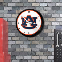 Load image into Gallery viewer, Auburn Tigers:  Retro Lighted Wall Clock - The Fan-Brand