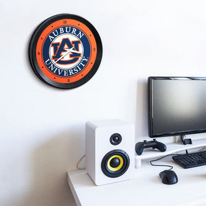 Auburn Tigers: Ribbed Frame Wall Clock Default Title