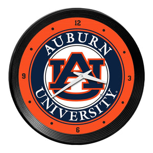 Auburn Tigers: Ribbed Frame Wall Clock Default Title