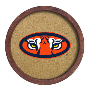 Auburn Tigers: Tiger Eyes - "Faux" Barrel Framed Cork Board - The Fan-Brand