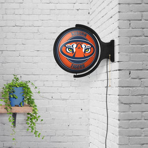 Auburn Tigers: Tiger Eyes - Original Round Rotating Lighted Wall Sign - The Fan-Brand