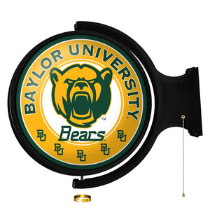 Baylor Bears: Bear Logo - Original Round Rotating Lighted Wall Sign - The Fan-Brand