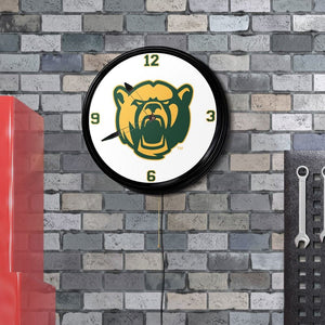 Baylor Bears: Bear Logo - Retro Lighted Wall Clock - The Fan-Brand