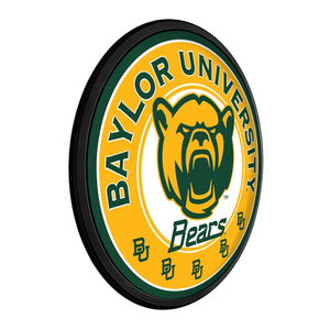 Baylor Bears: Bear Logo - Round Slimline Lighted Wall Sign - The Fan-Brand