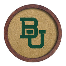 Load image into Gallery viewer, Baylor Bears: &quot;Faux&quot; Barrel Framed Cork Board Color Logo
