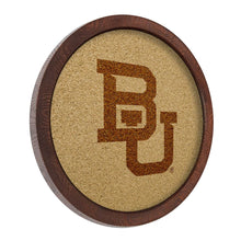 Load image into Gallery viewer, Baylor Bears: &quot;Faux&quot; Barrel Framed Cork Board Monochrome Logo