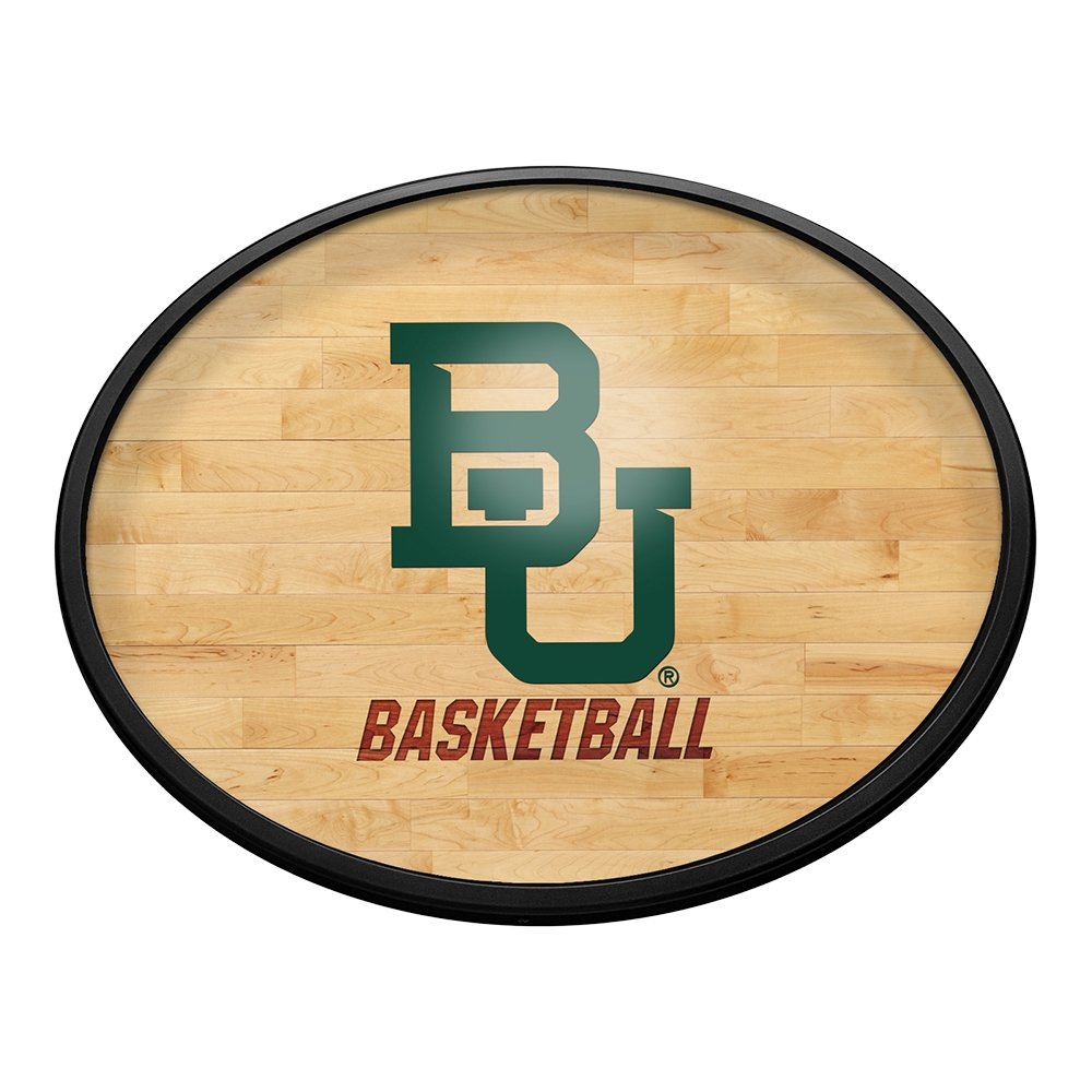 Baylor Bears: Hardwood - Oval Slimline Lighted Wall Sign - The Fan-Brand